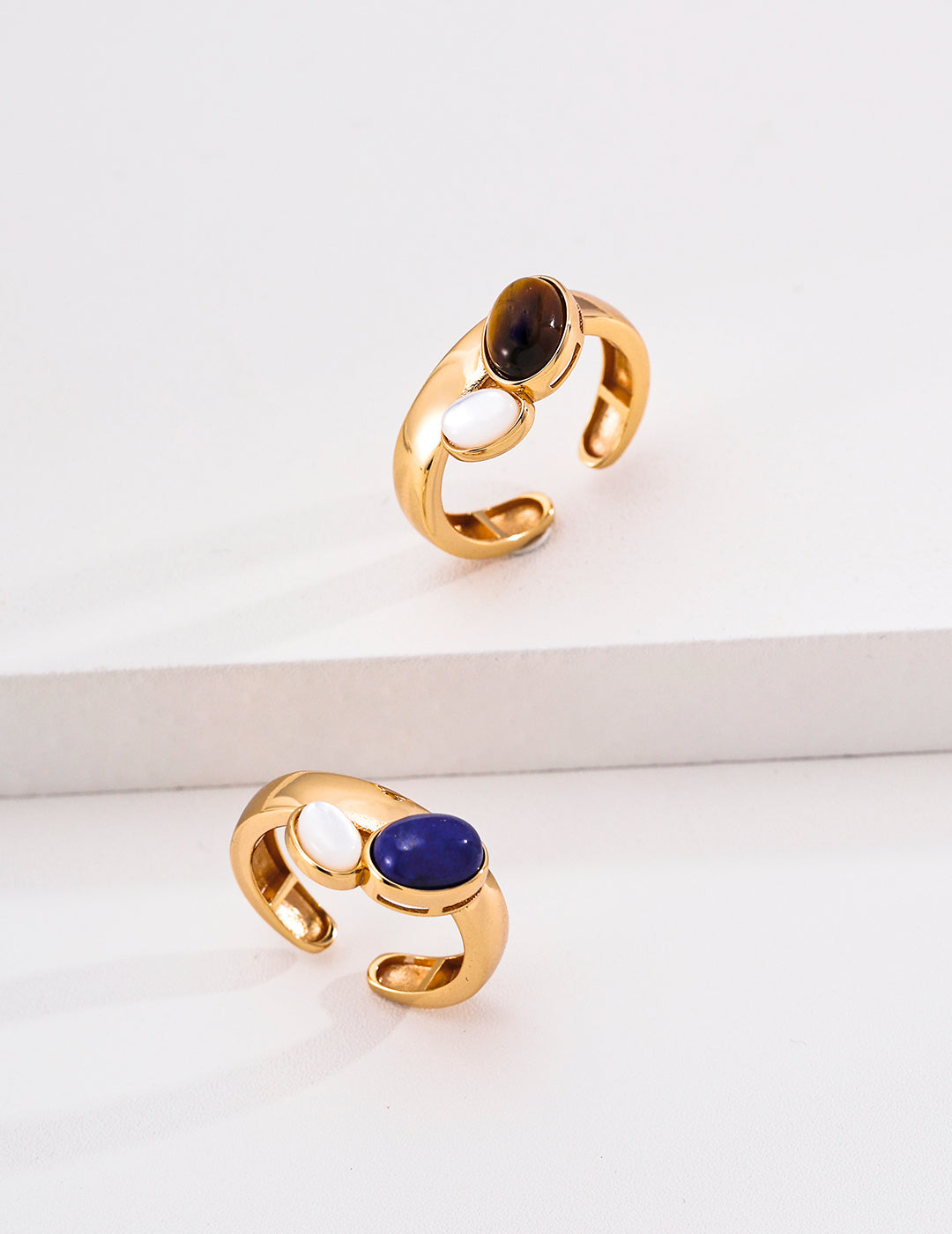 Lapis Lazuli & Tiger's Eye Gemstone Ring image 5