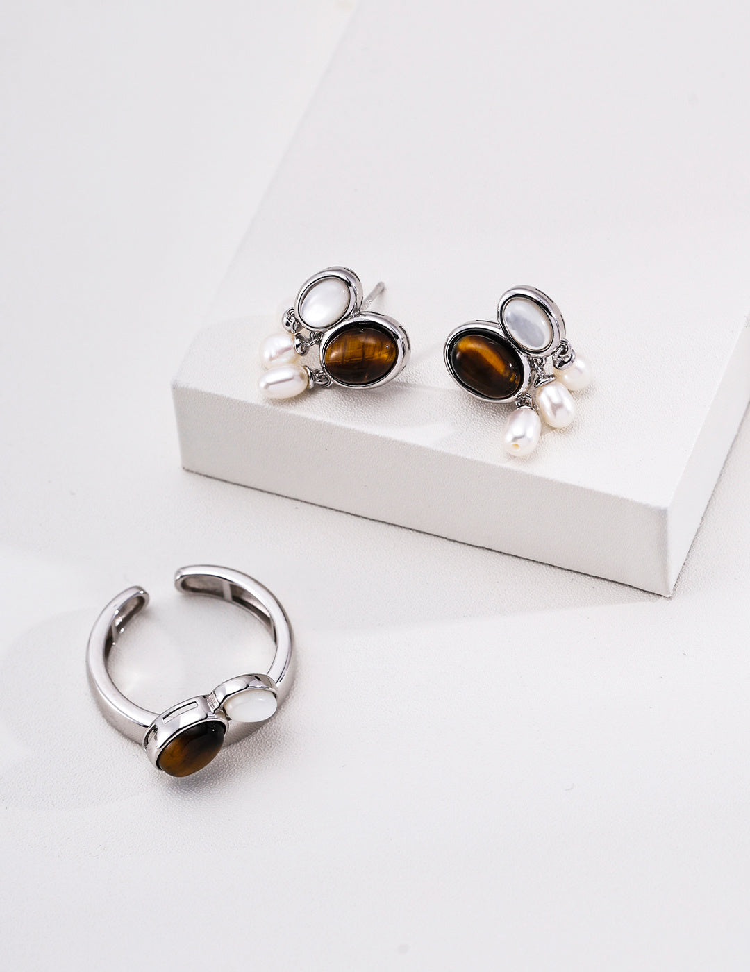 Lapis Lazuli & Tiger's Eye Gemstone Ring image 6