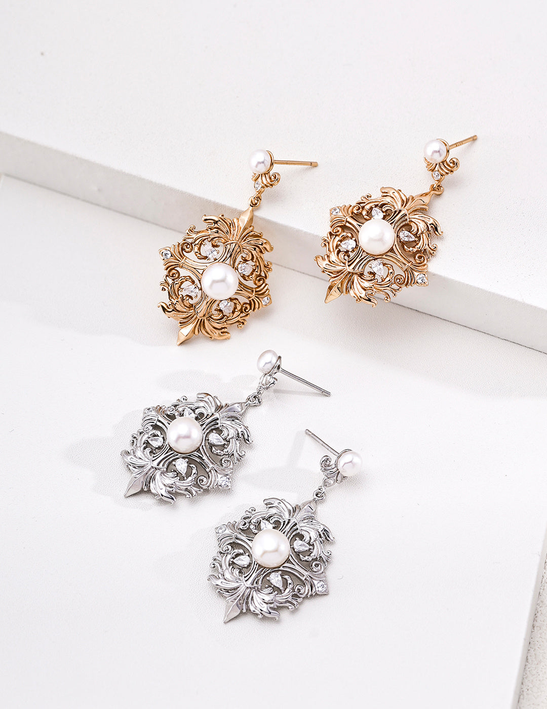 Rococo Pearl Drop Earrings image 3