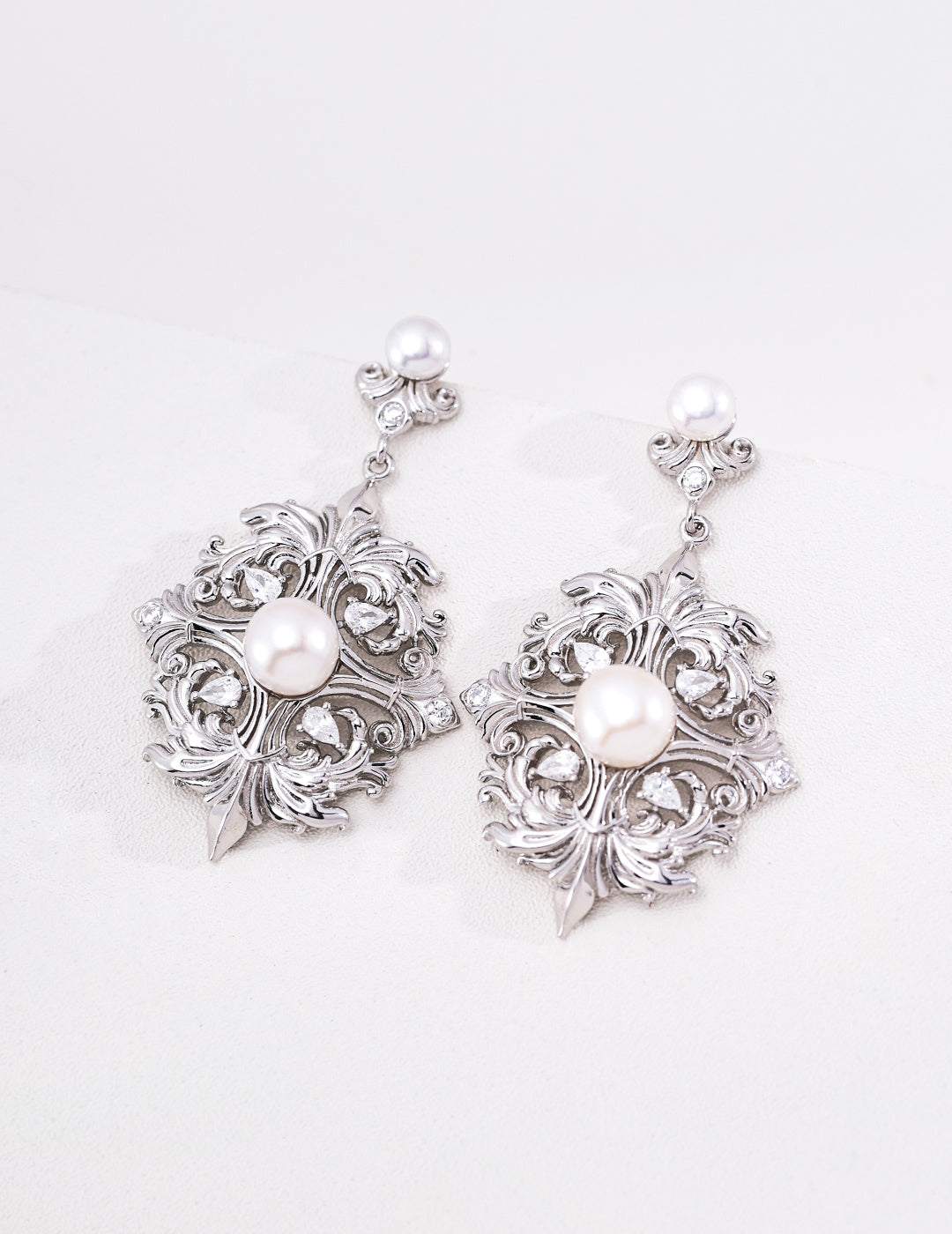 Rococo Pearl Drop Earrings image 2