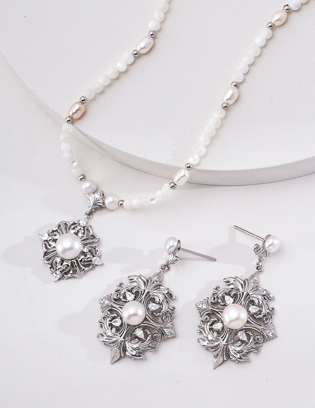 Rococo Pearl Drop Earrings image 7