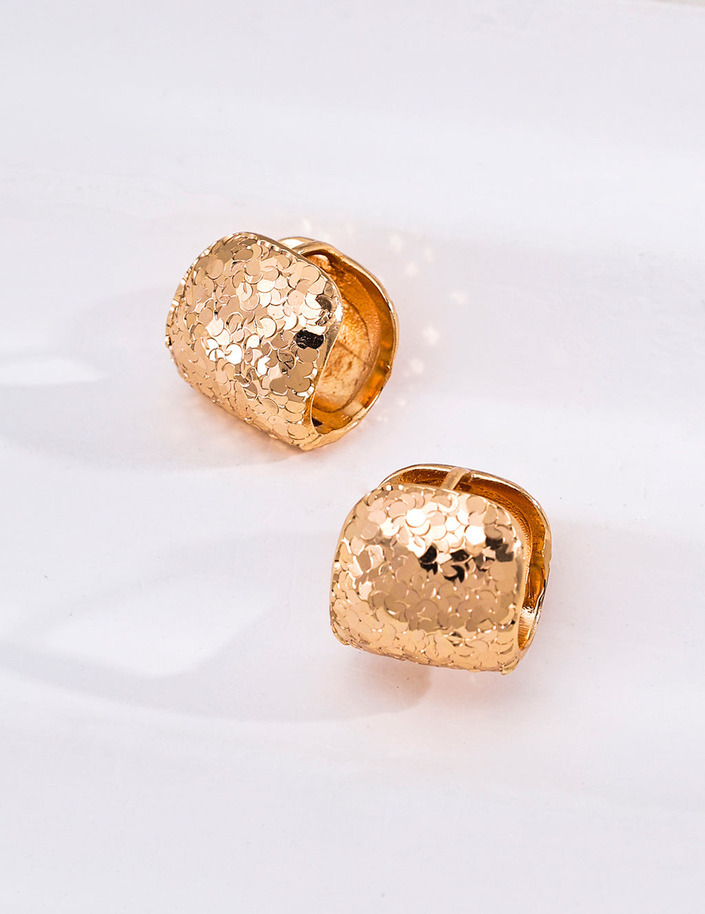 Hammered Dome Earrings image 1