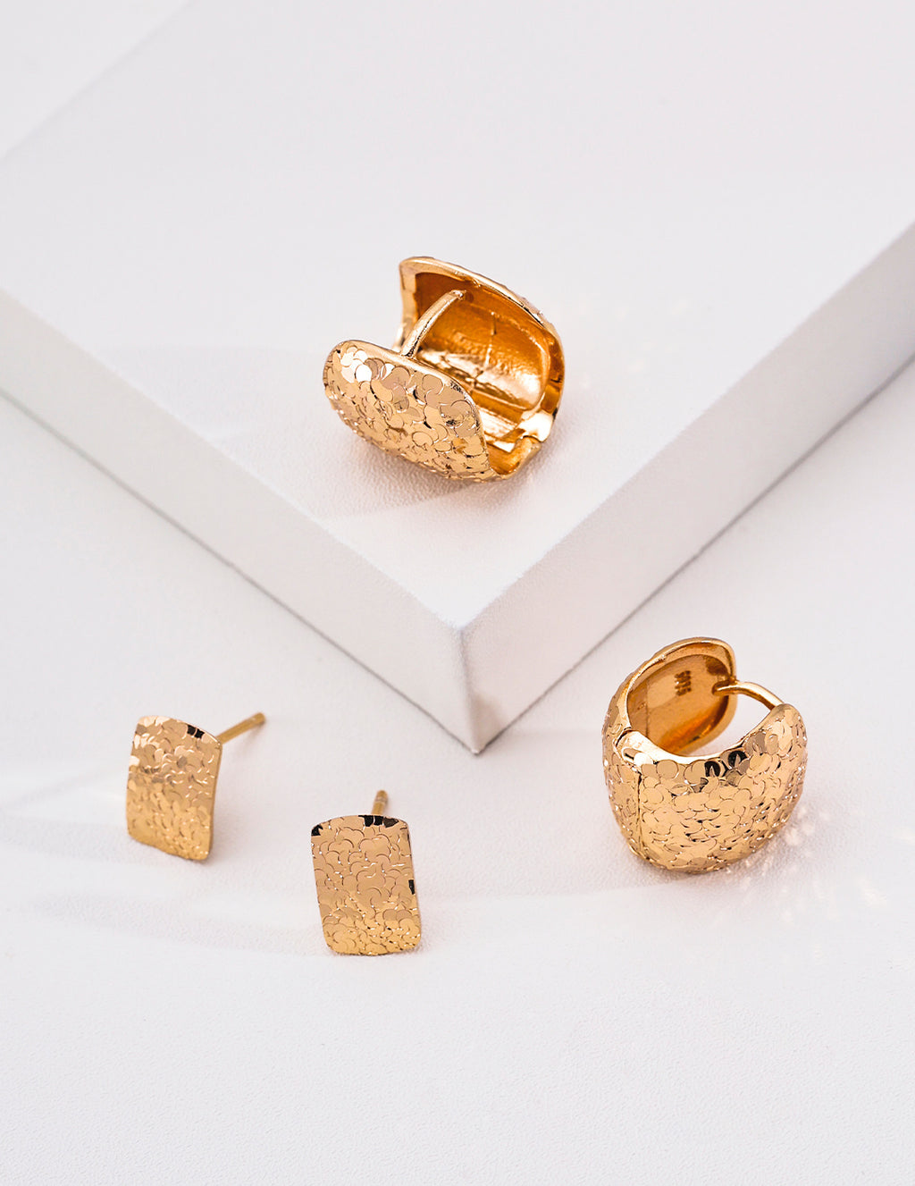 Hammered Dome Earrings image 4