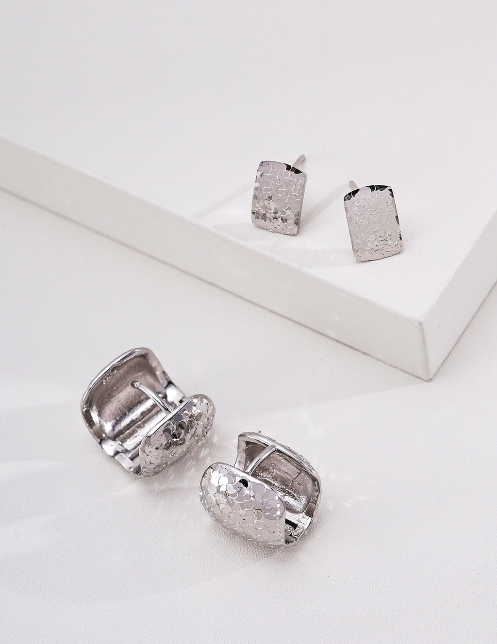 Hammered Dome Earrings image 3