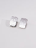 Textured Rectangle Stud Earrings image 2