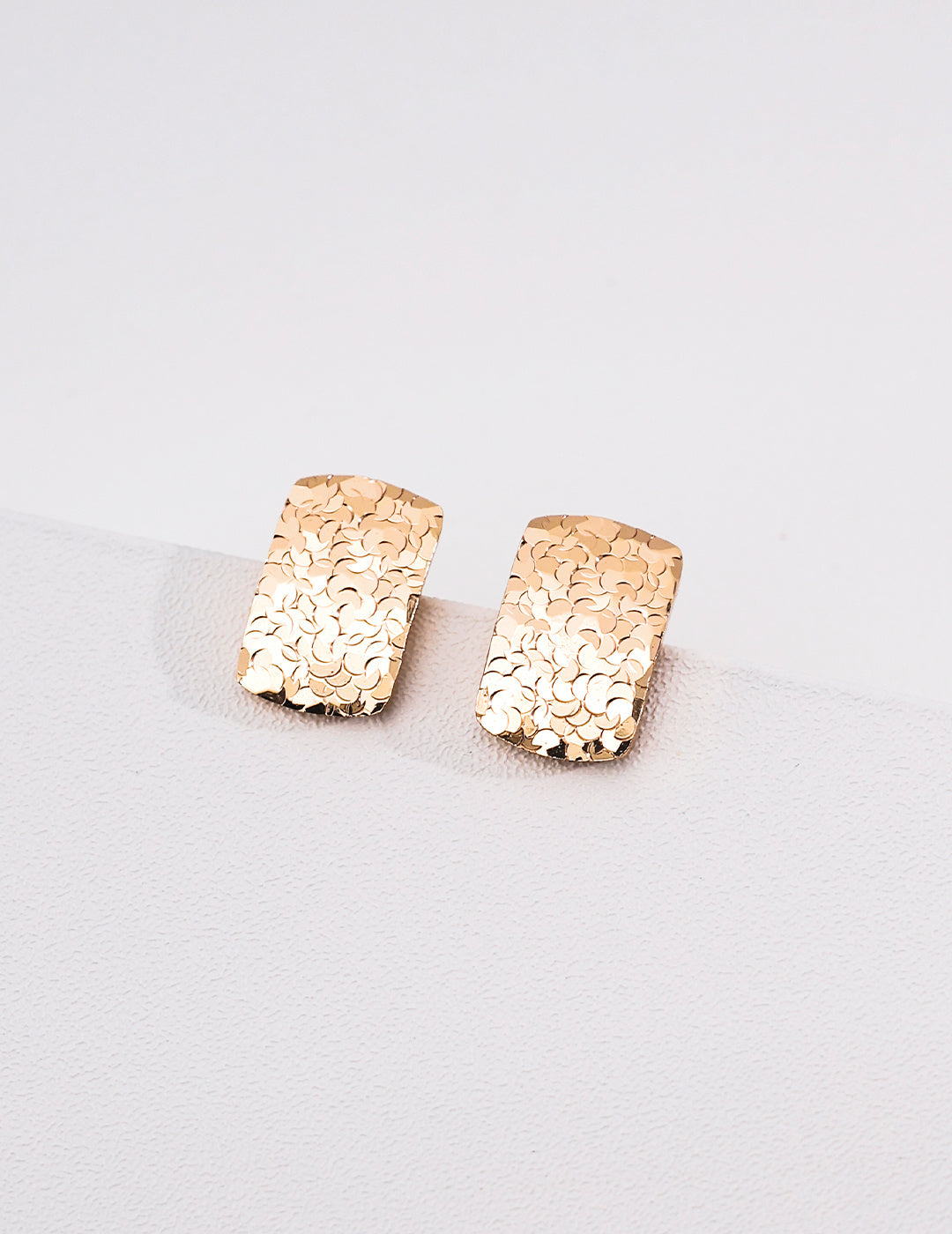 Textured Rectangle Stud Earrings image 1