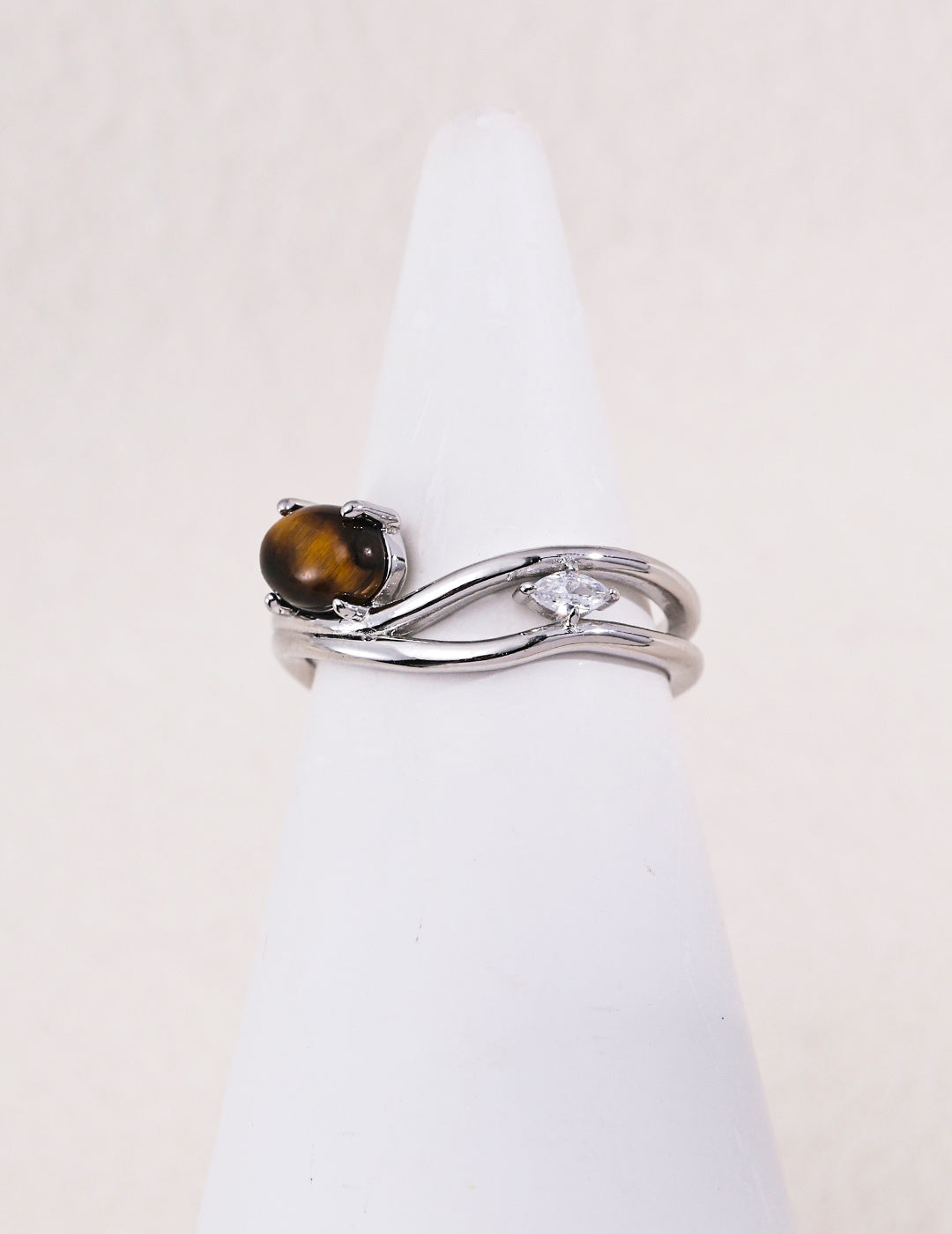 Tiger’s Eye, Lapis Lazuli & Mother-of-Pearl Ring image 3
