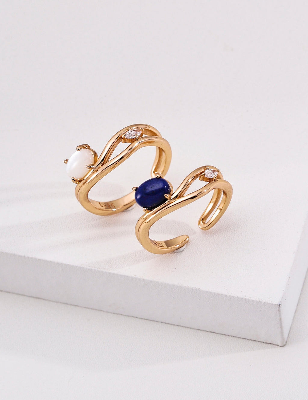 Tiger’s Eye, Lapis Lazuli & Mother-of-Pearl Ring image 5