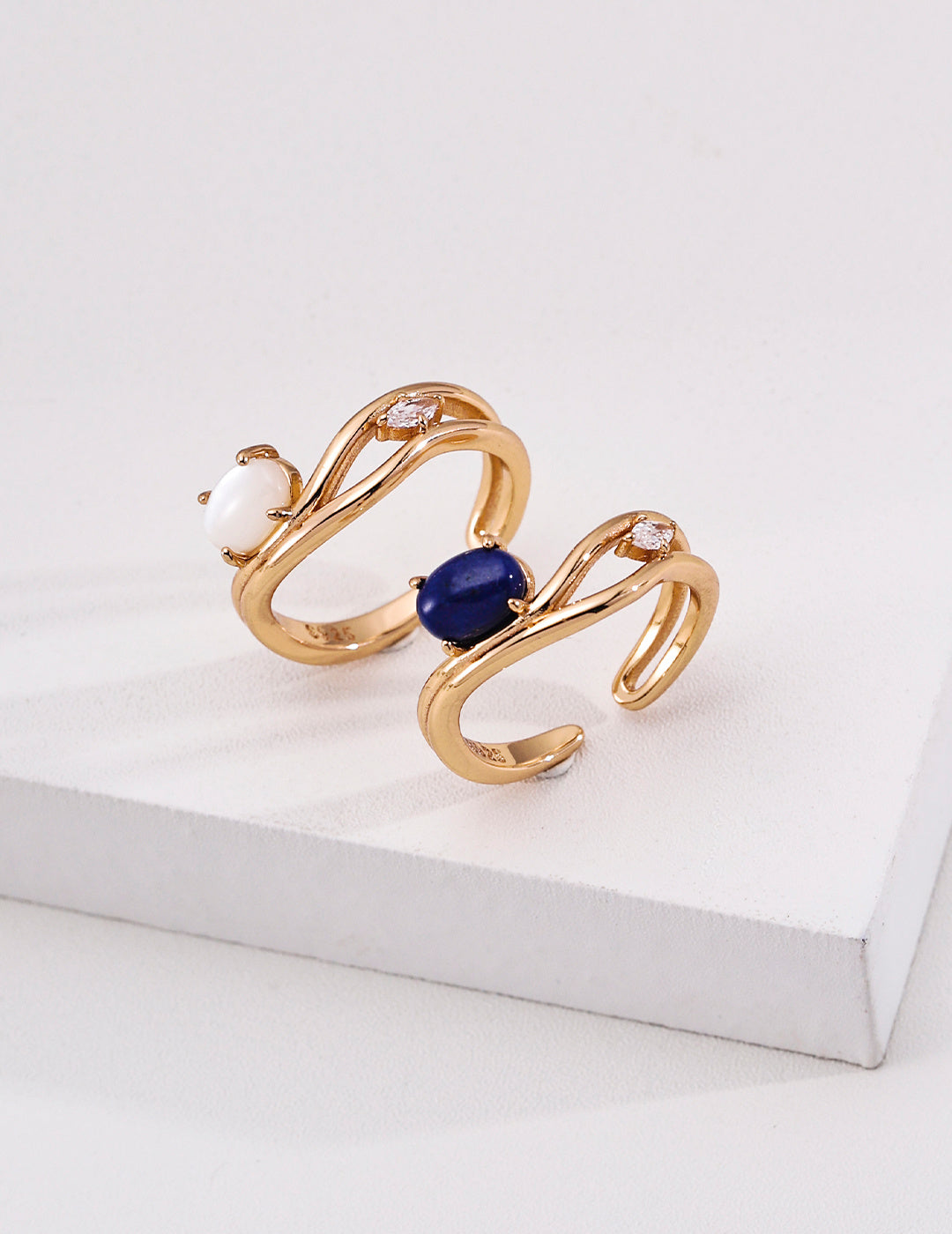 Tiger’s Eye, Lapis Lazuli & Mother-of-Pearl Ring image 5