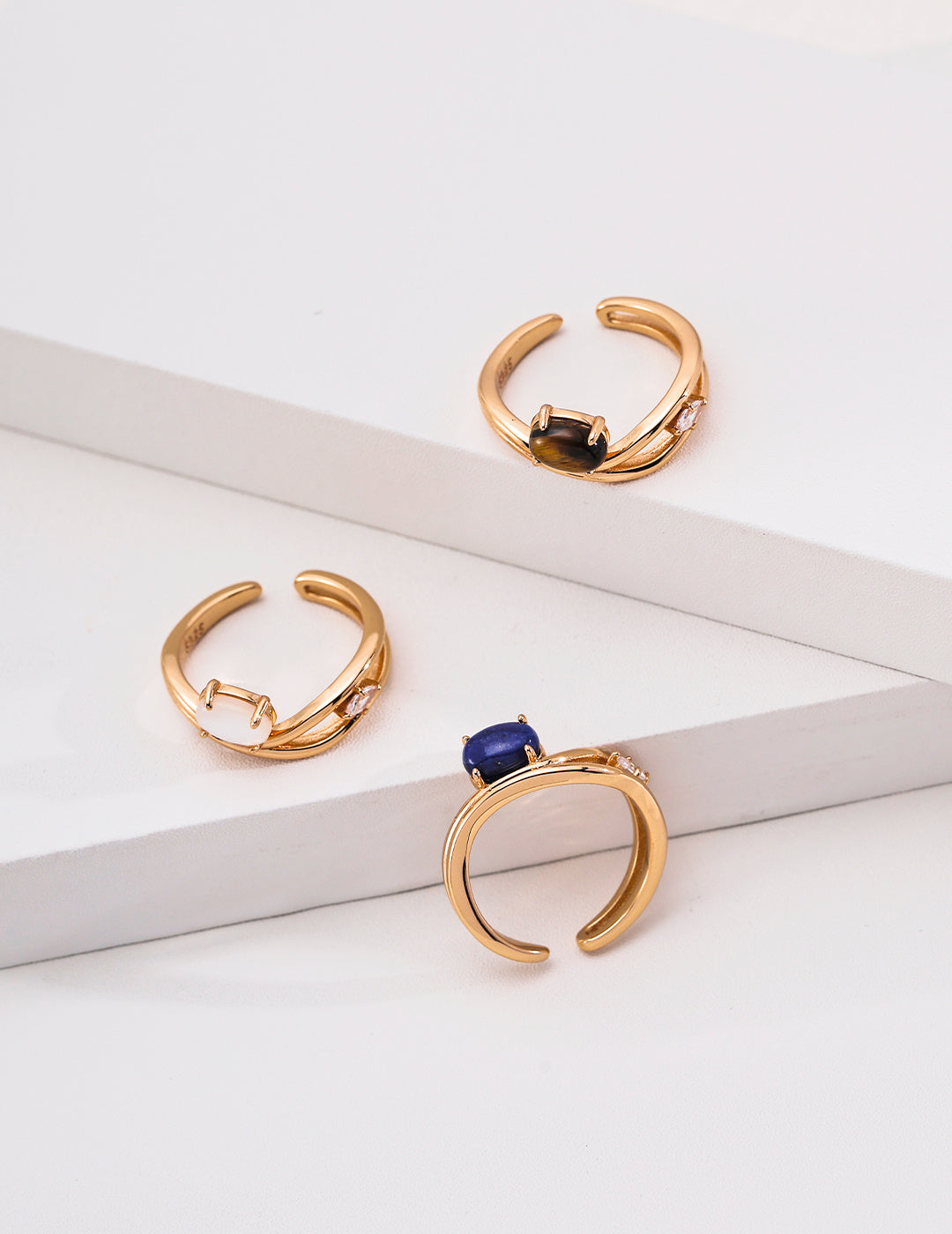 Tiger’s Eye, Lapis Lazuli & Mother-of-Pearl Ring image 7