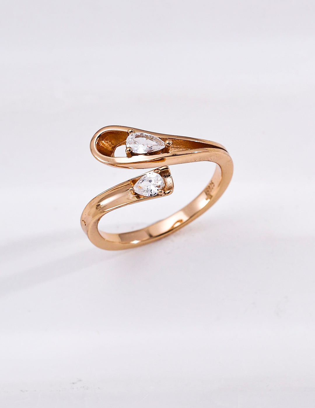 Sculptural Bypass Zirconia Ring image 1