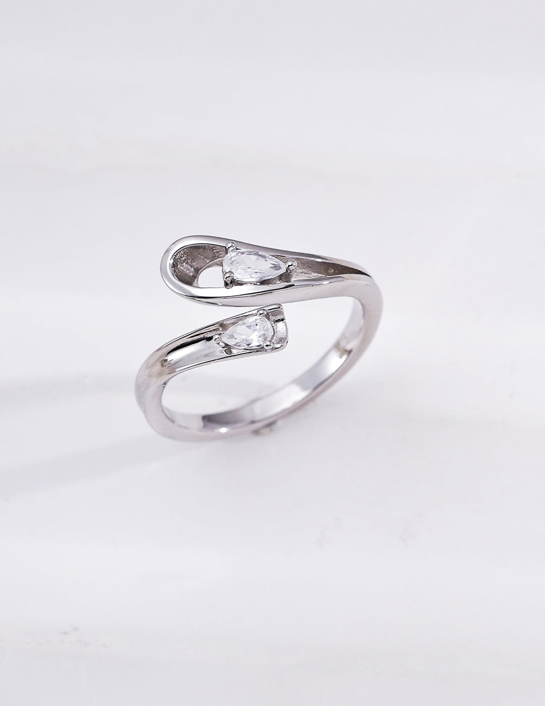 Sculptural Bypass Zirconia Ring image 2