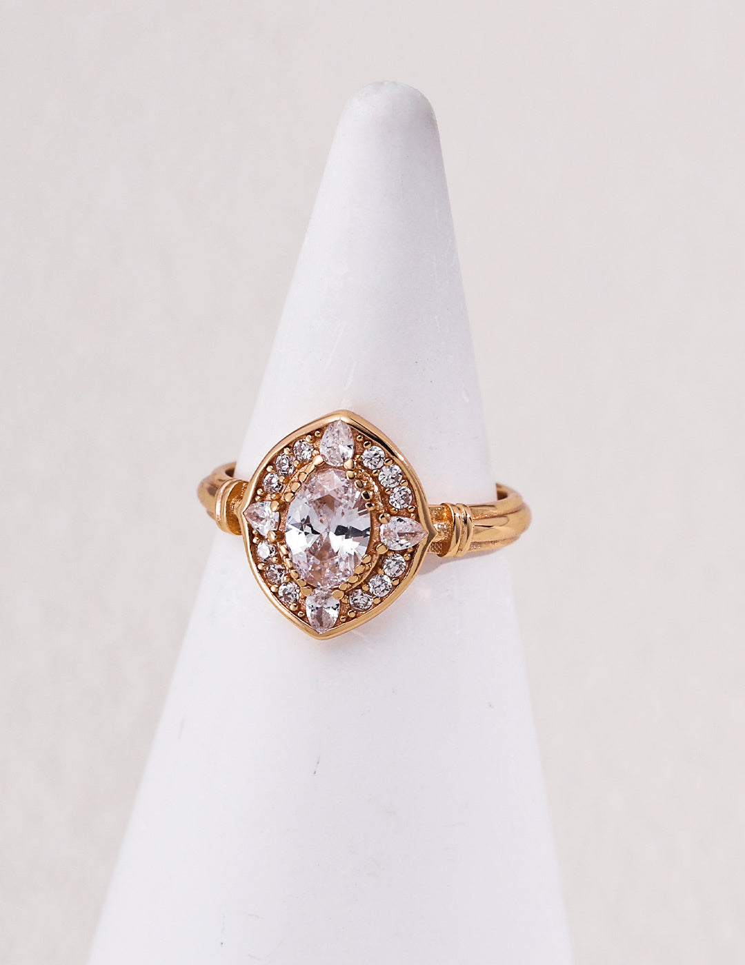 Vintage Halo Zirconia Ring image 1