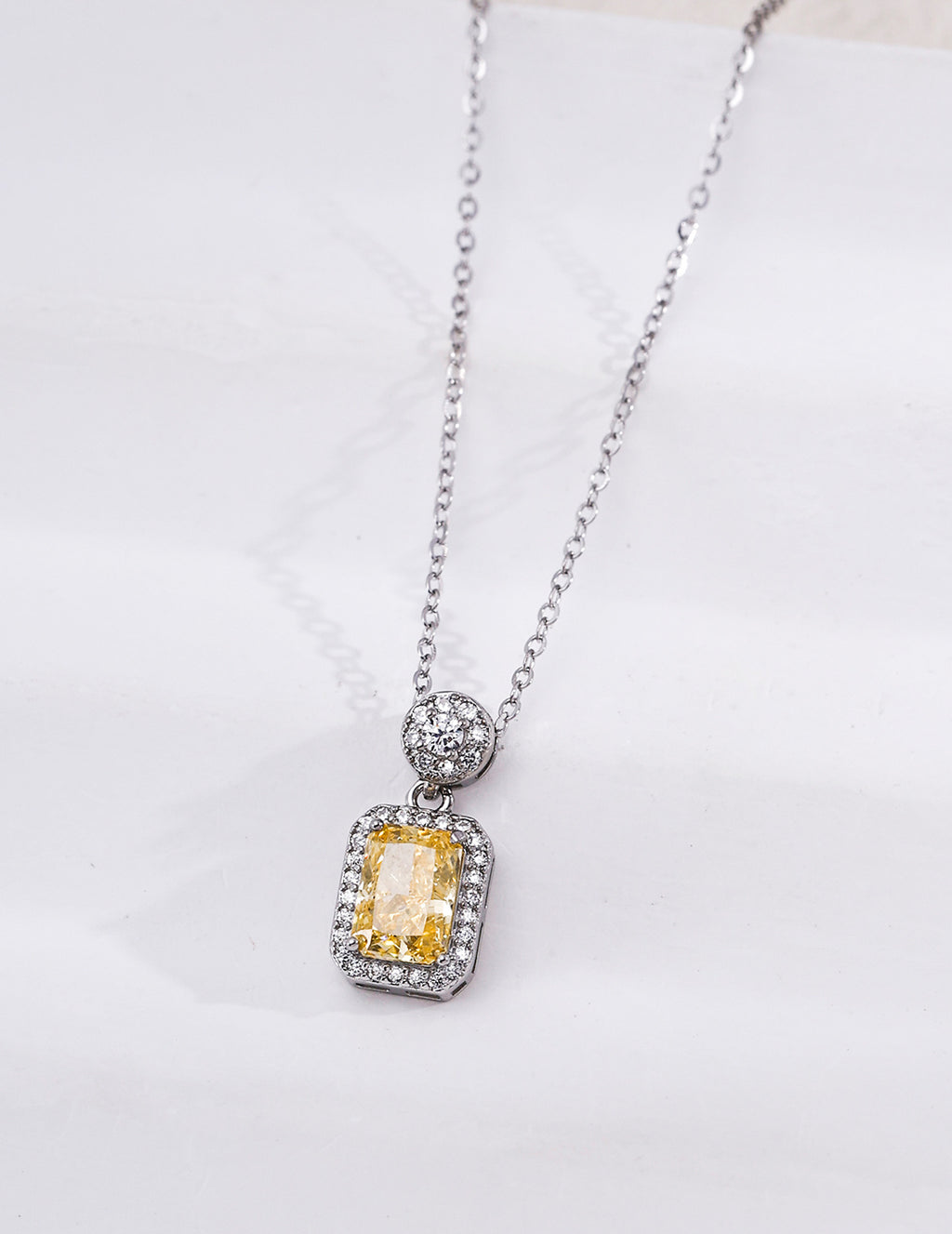 Golden Light Zirconia Pendant Necklace image 2
