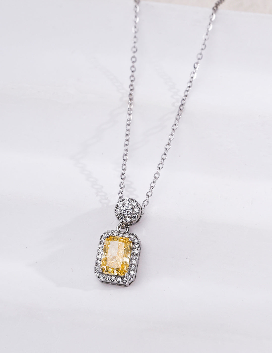 Golden Light Zirconia Pendant Necklace image 2