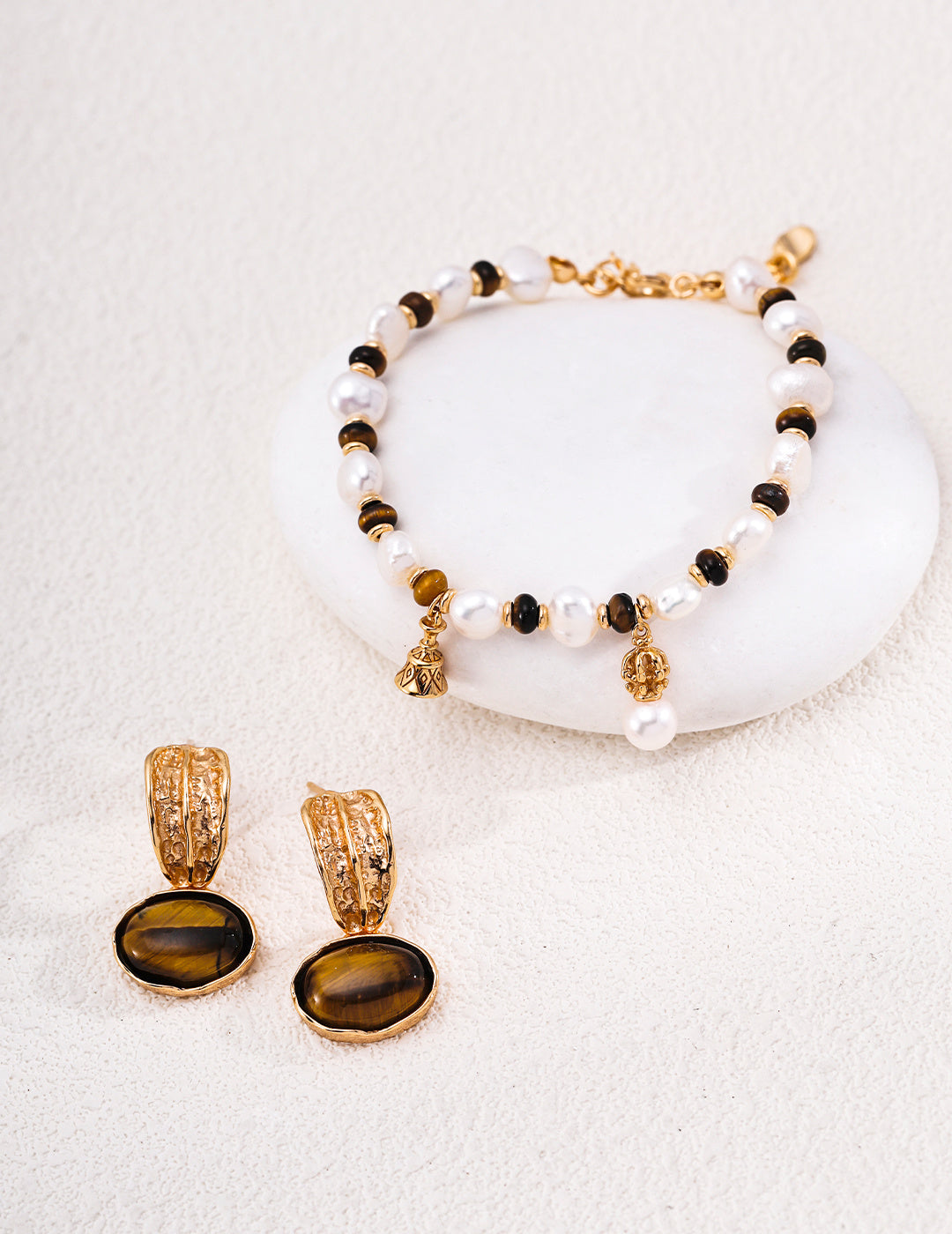 Pearl, Tiger’s Eye & Mother-of-Pearl Bracelet image 3