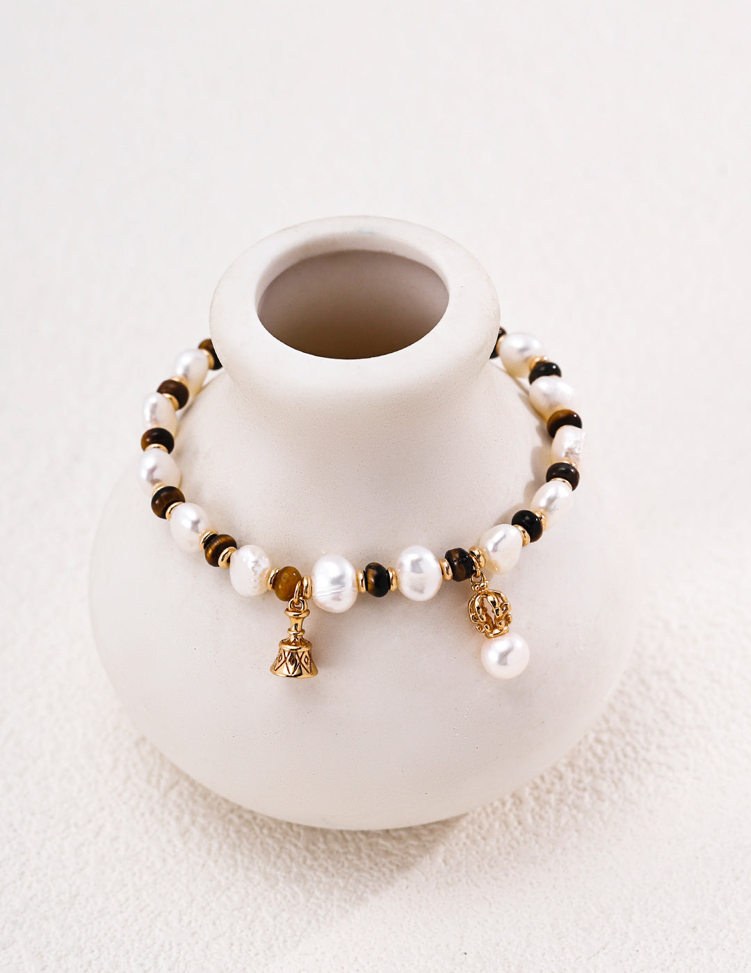 Pearl, Tiger’s Eye & Mother-of-Pearl Bracelet image 1