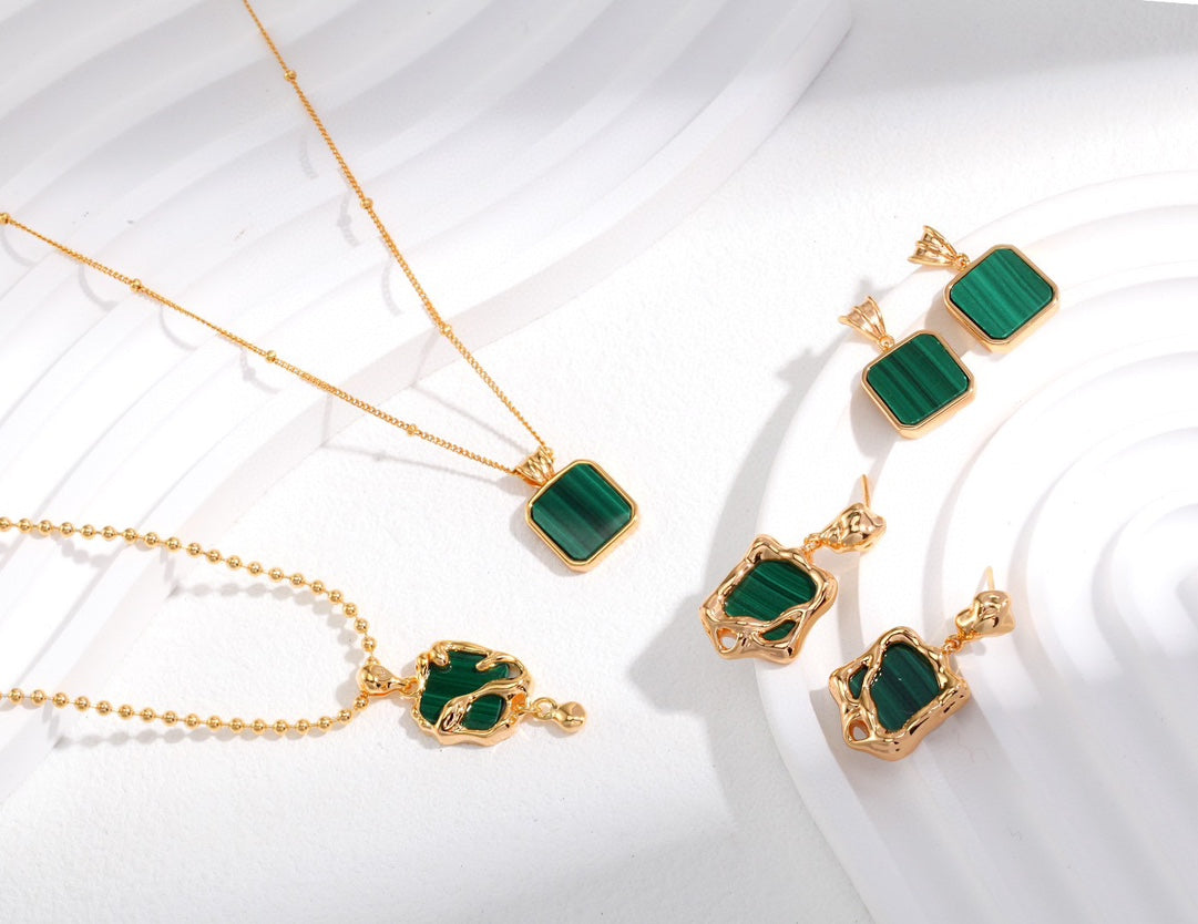 Malachite Earrings image 4