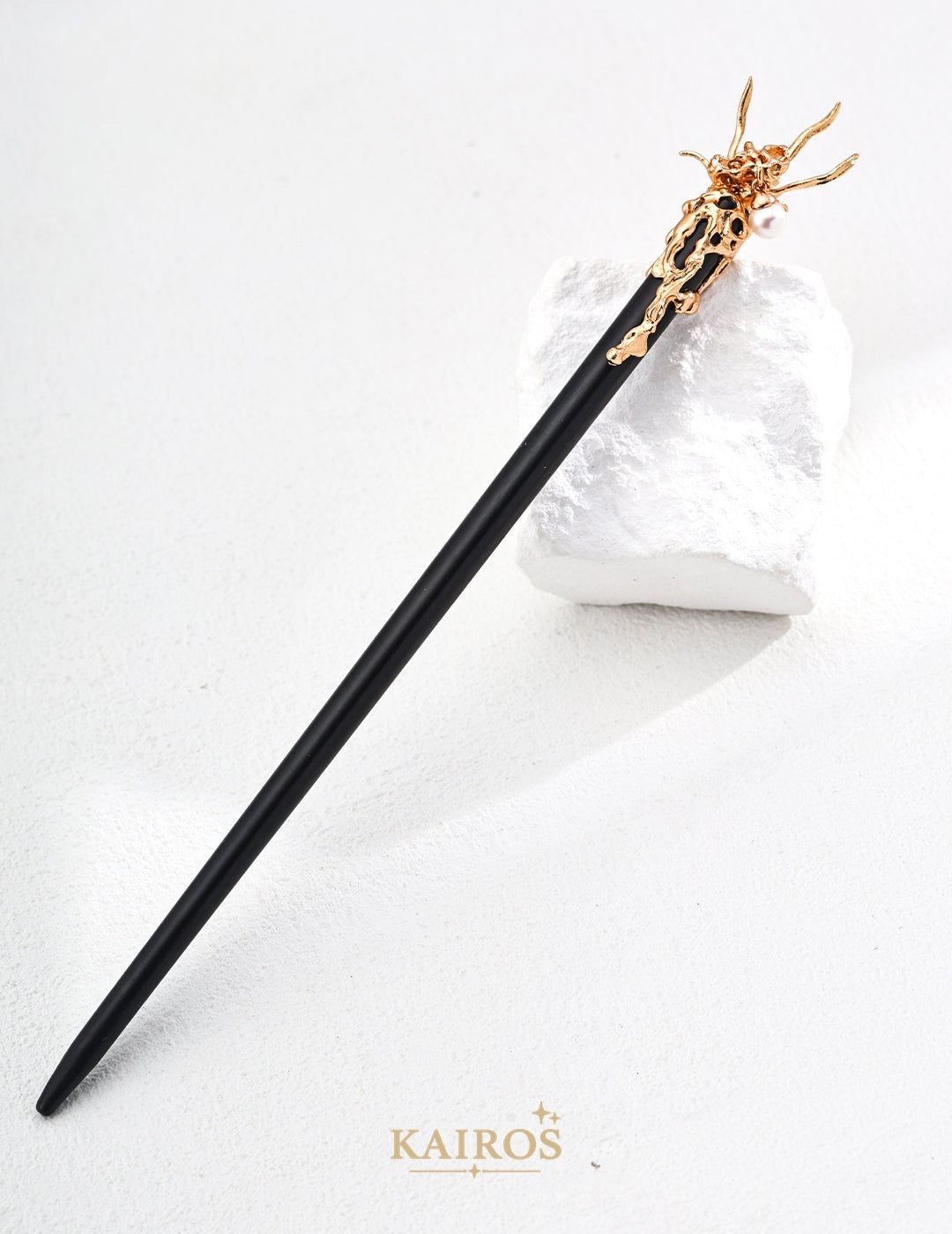 Kairos logo-only cover - Lucky Knot Pearl Hair Stick