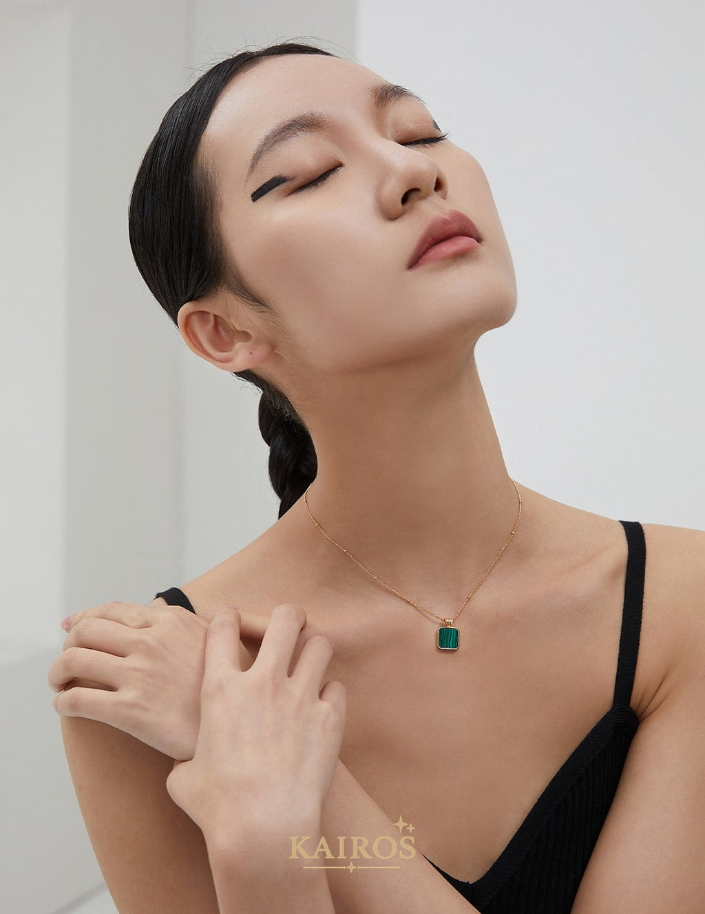 Kairos logo-only cover - Malachite Renewal Grace Pendant Necklace