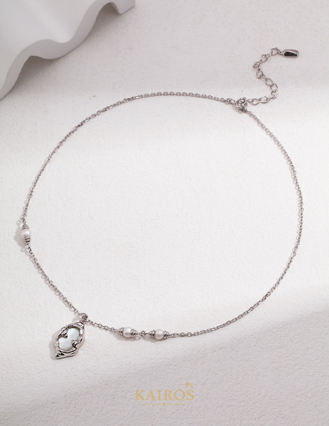 Kairos logo-only cover - Lava Bloom Pearl Pendant Necklace