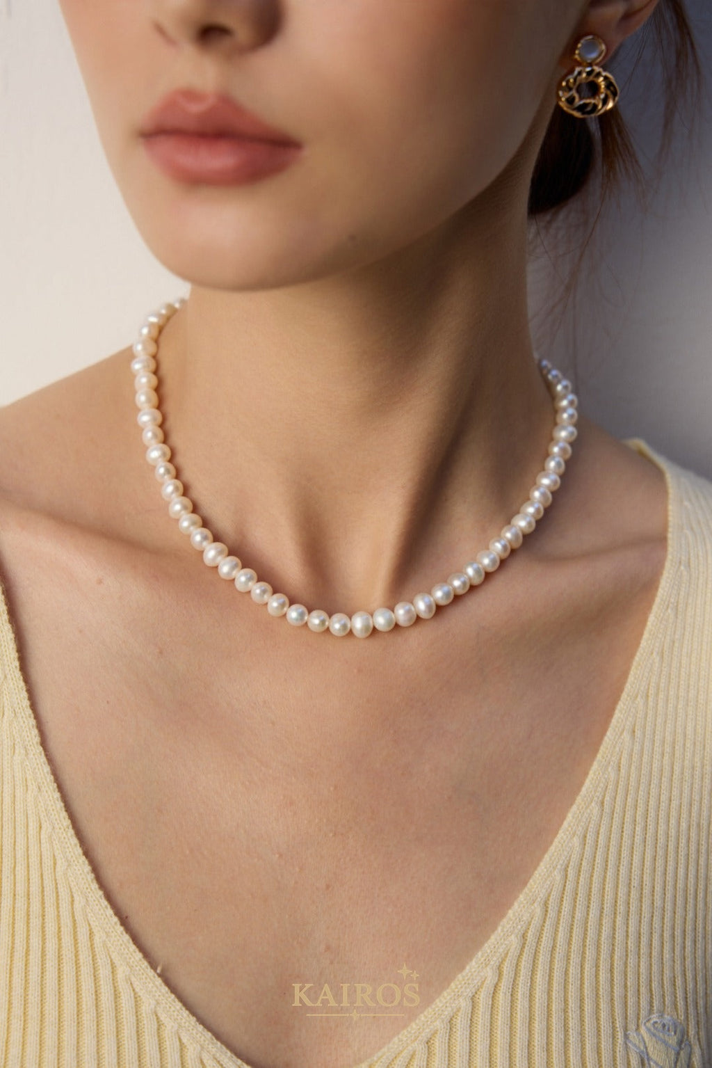 Kairos logo-only cover - Pearl Serenity Necklace