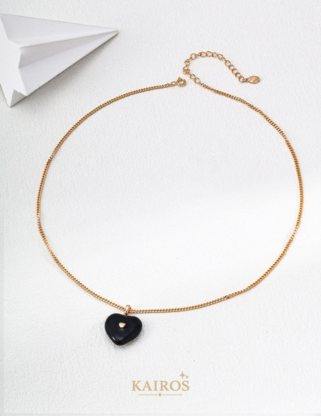 Kairos logo-only cover - Heart Echo Enamel Pendant Necklace