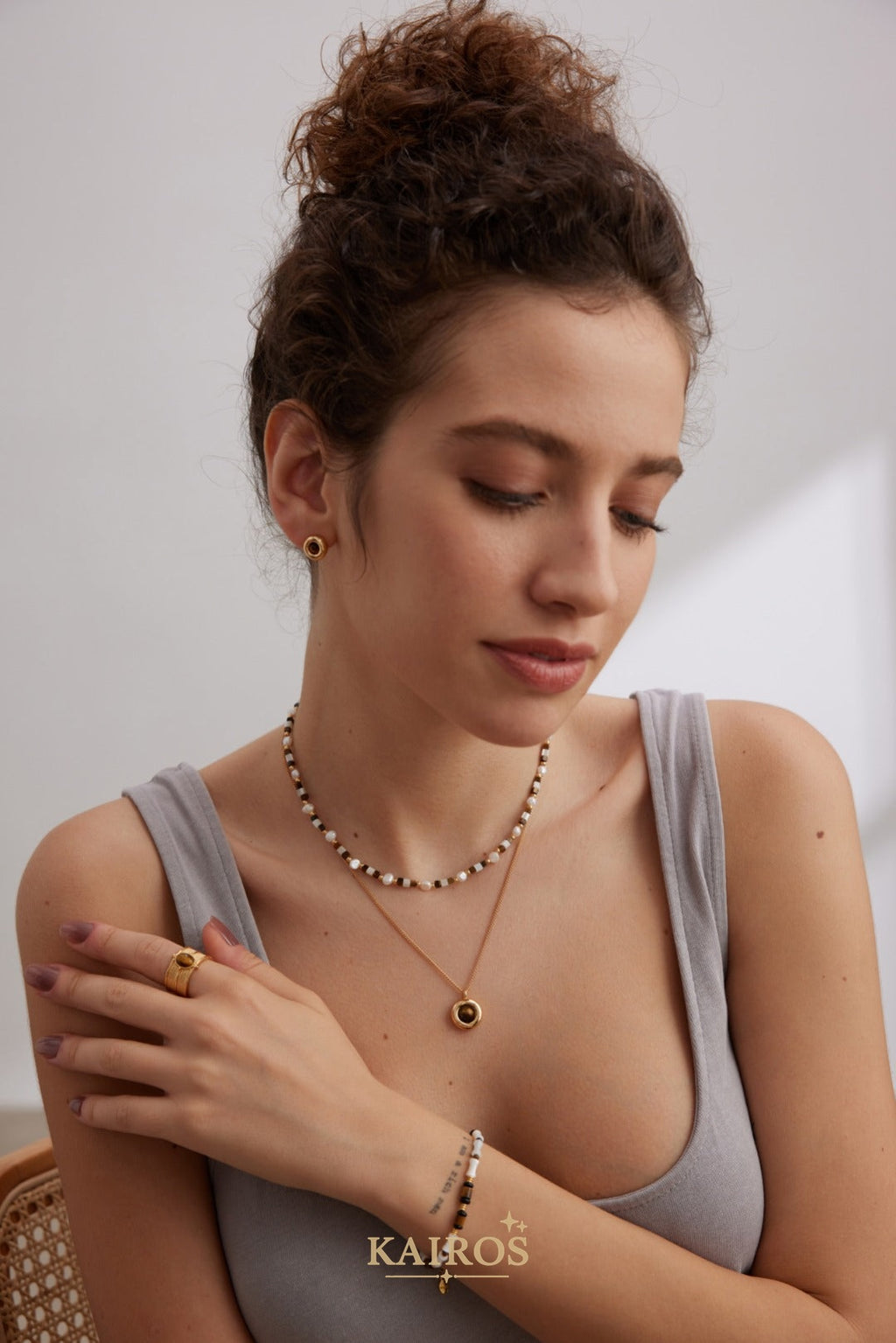 Kairos logo-only cover - Pearl Glow Grace Necklace