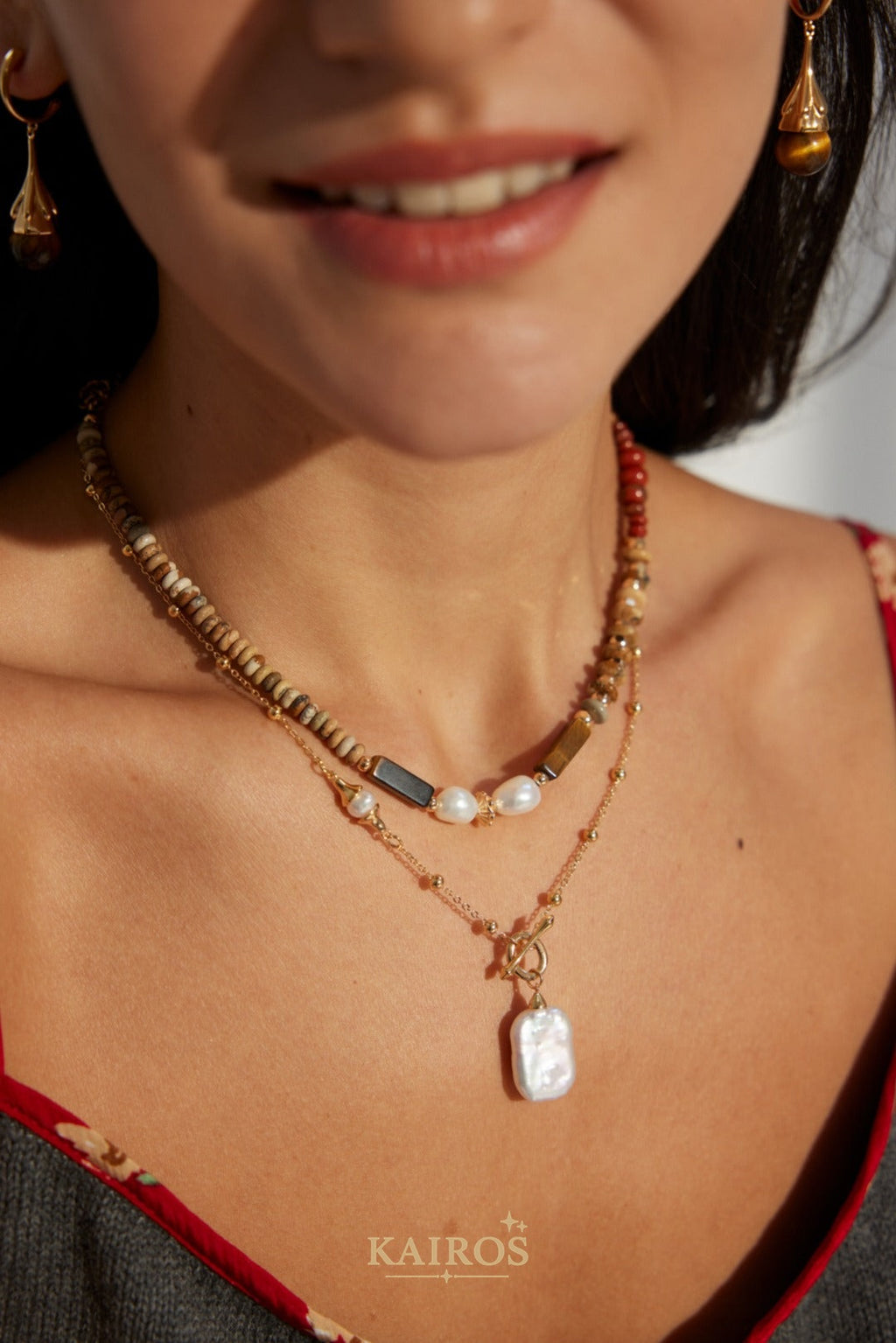 Kairos logo-only cover - Pearl Grace Romance Necklace