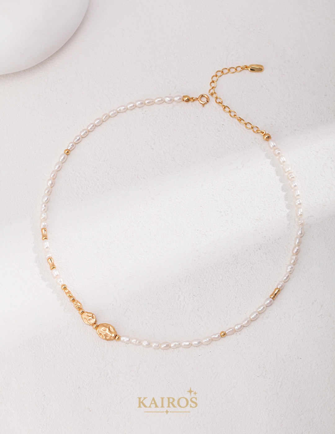 Kairos logo-only cover - Ocean Wave Pearl Grace Necklace
