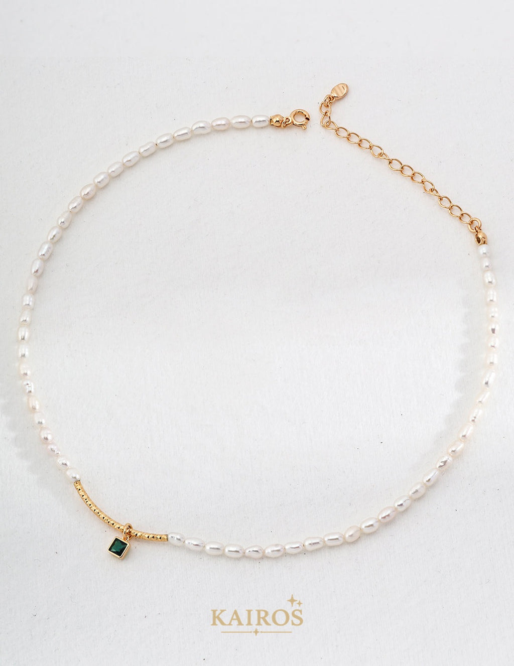 Kairos logo-only cover - Vintage Sparkle Pearl Radiance Necklace