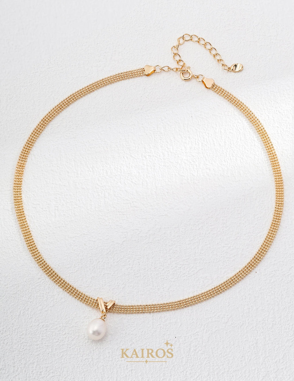 Kairos logo-only cover - Pearl Grace Botanical Necklace