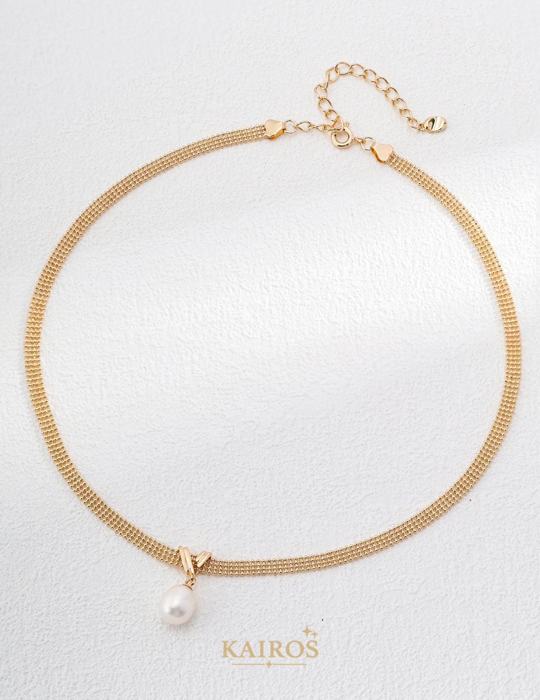 Kairos logo-only cover - Pearl Grace Botanical Necklace
