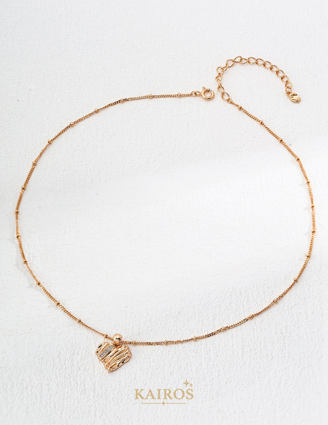 Kairos logo-only cover - Heart Echo Sparkle Radiance Necklace