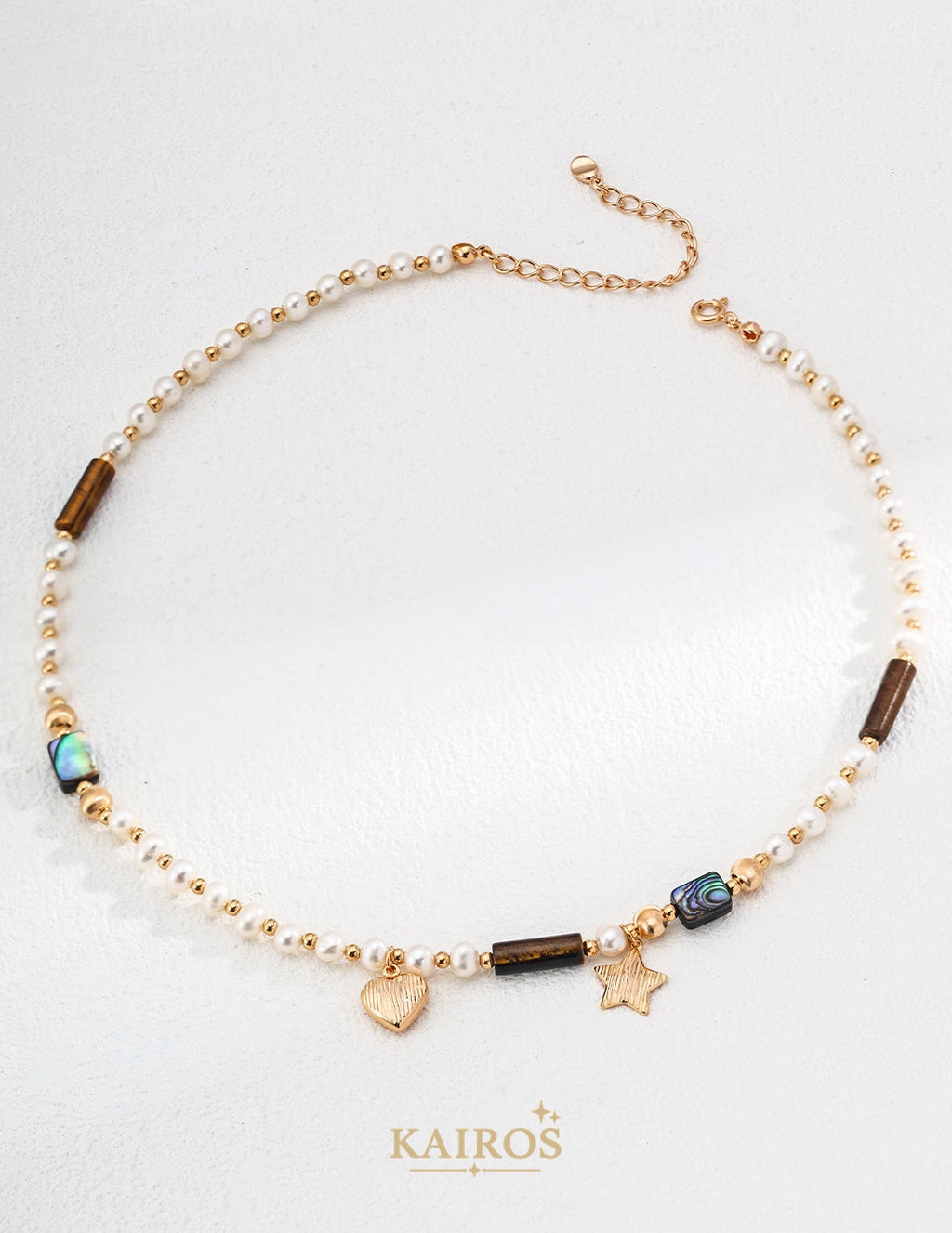 Kairos logo-only cover - Celestial Star Pearl Bloom Necklace