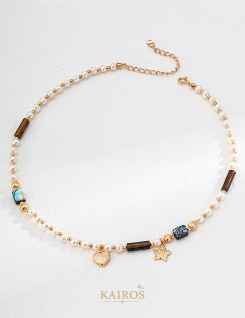 Kairos logo-only cover - Celestial Star Pearl Bloom Necklace
