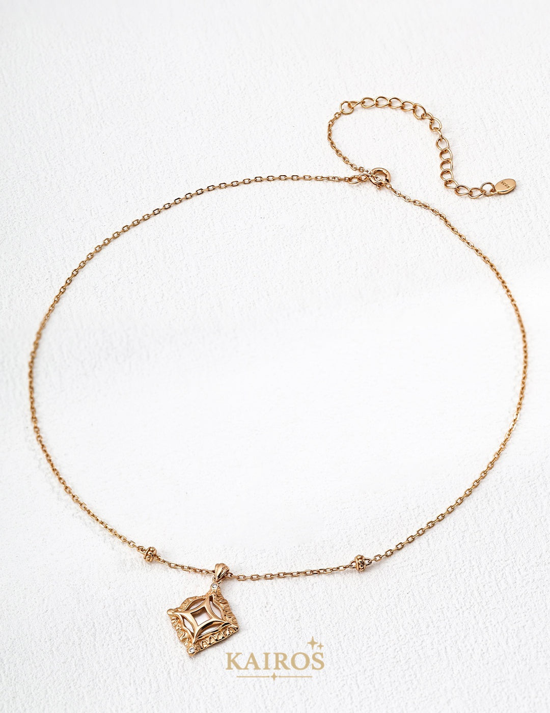 Kairos logo-only cover - Ocean Wave Mother-of-Pearl Pendant Necklace