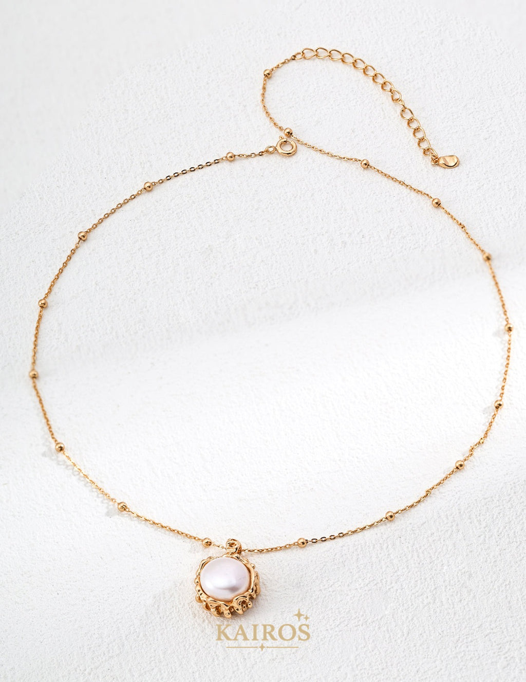 Kairos logo-only cover - Pearl Romance Celestial Necklace