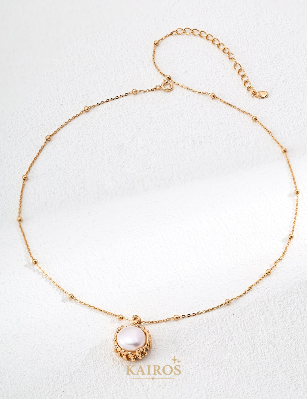 Kairos logo-only cover - Pearl Romance Celestial Necklace
