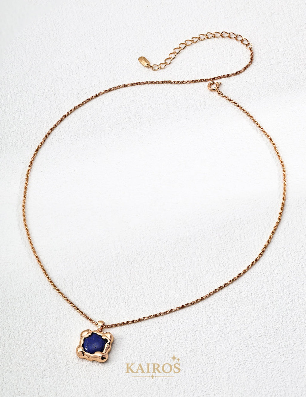 Kairos logo-only cover - Hand-Forged Lapis Lazuli Pendant Necklace