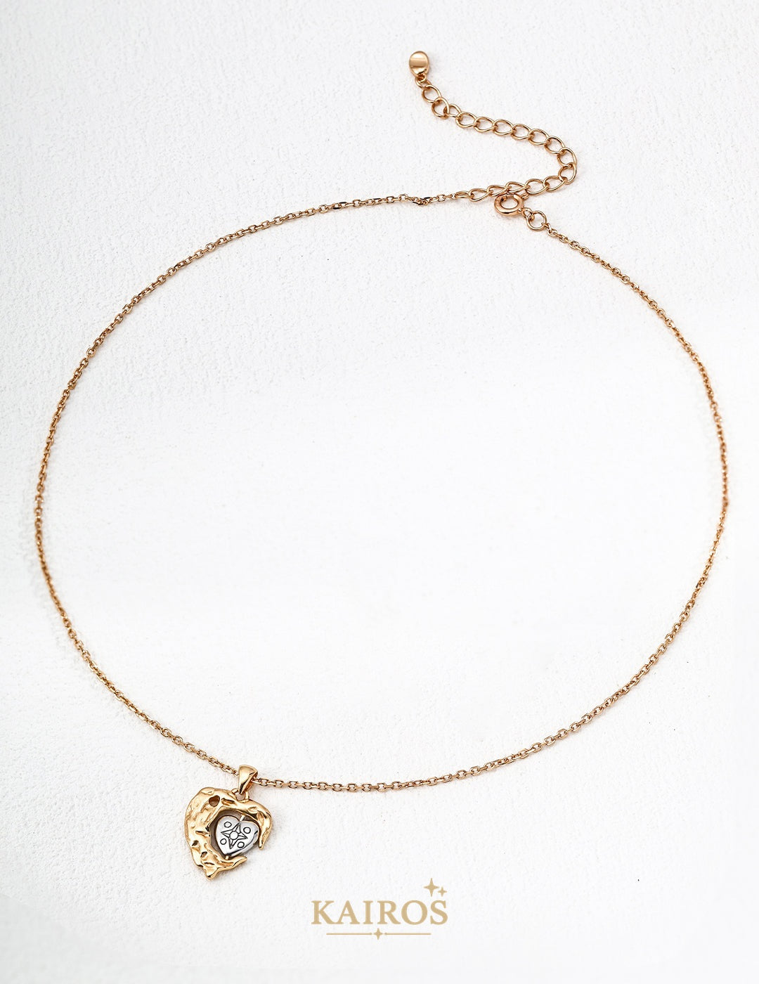 Kairos logo-only cover - Heart Echo Pendant Necklace