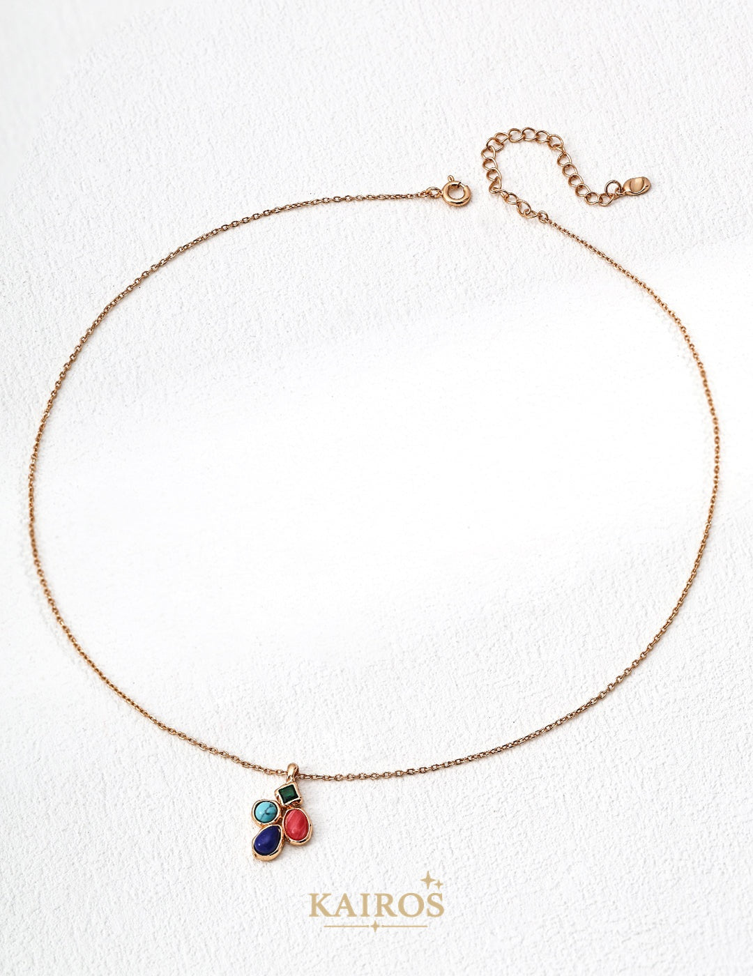 Kairos logo-only cover - Rose Reverie Lapis Lazuli Pendant Necklace