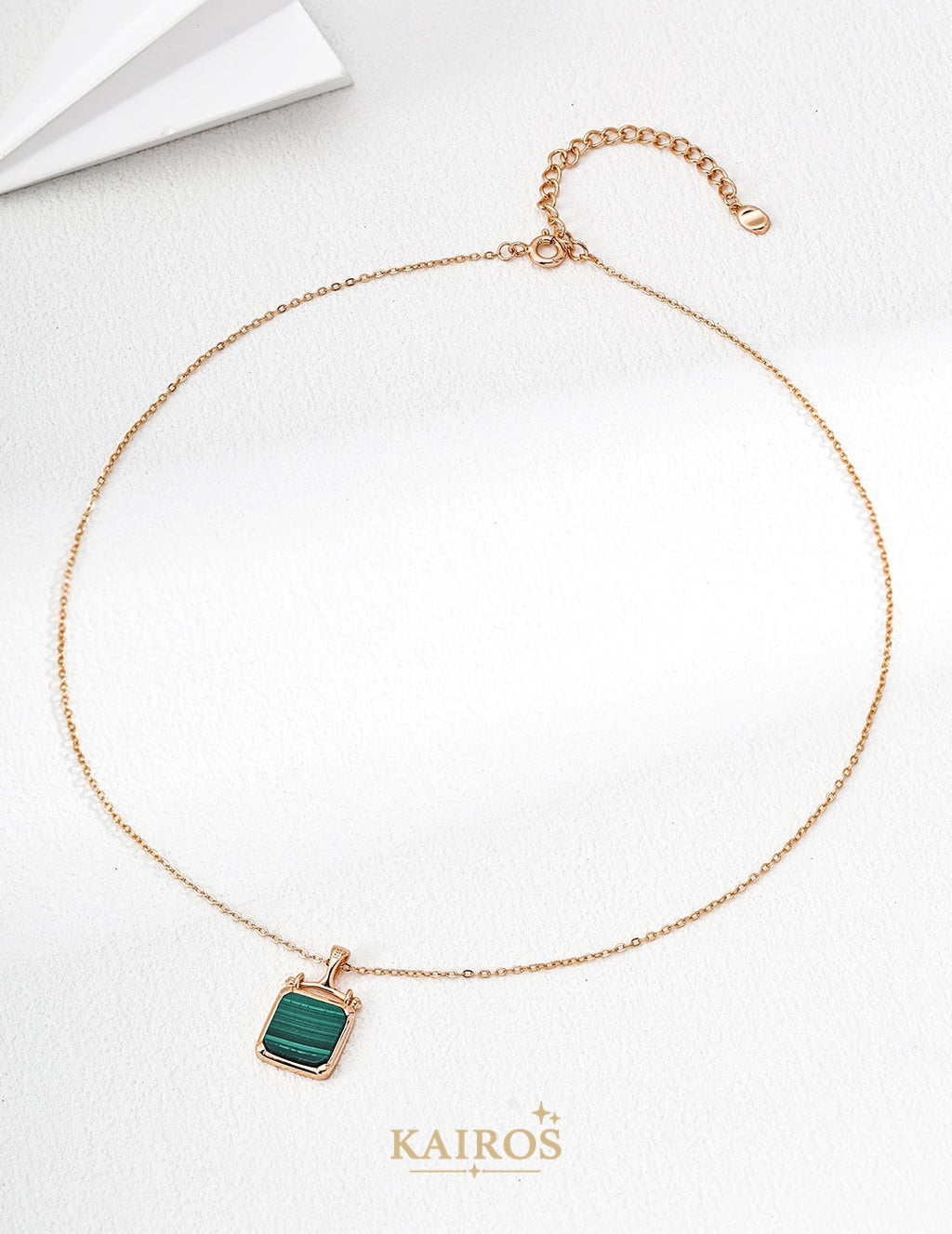 Kairos logo-only cover - Malachite Serenity Pendant Necklace