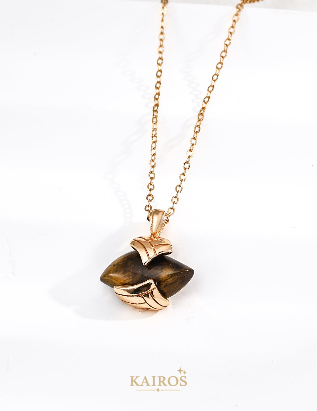 Kairos logo-only cover - Tiger Eye Romance Pendant Necklace