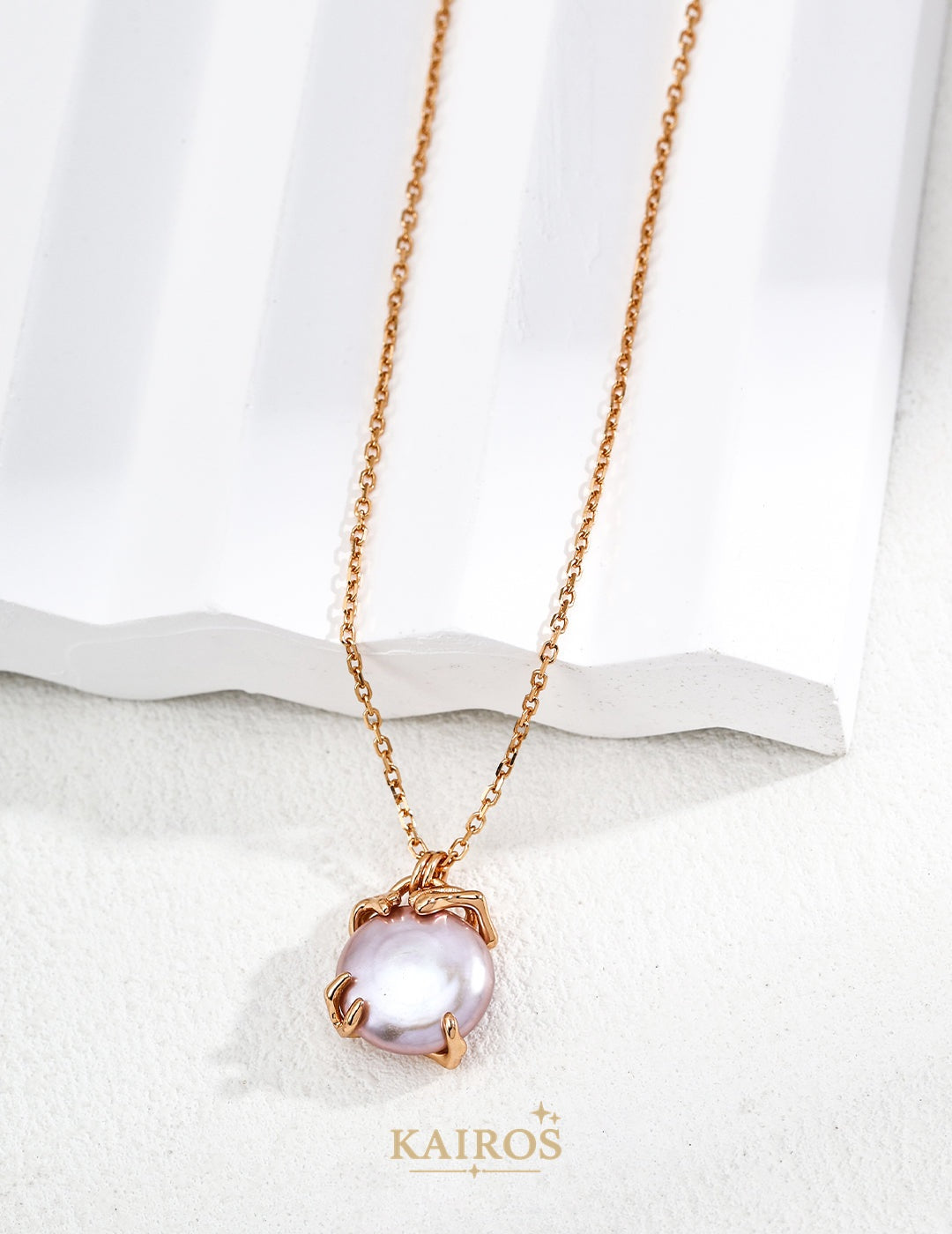 Kairos logo-only cover - Pearl Light Grace Necklace