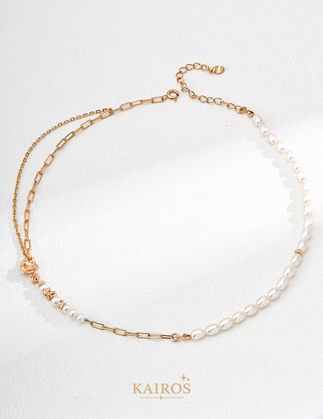 Kairos logo-only cover - Thorn Rose Pearl Necklace