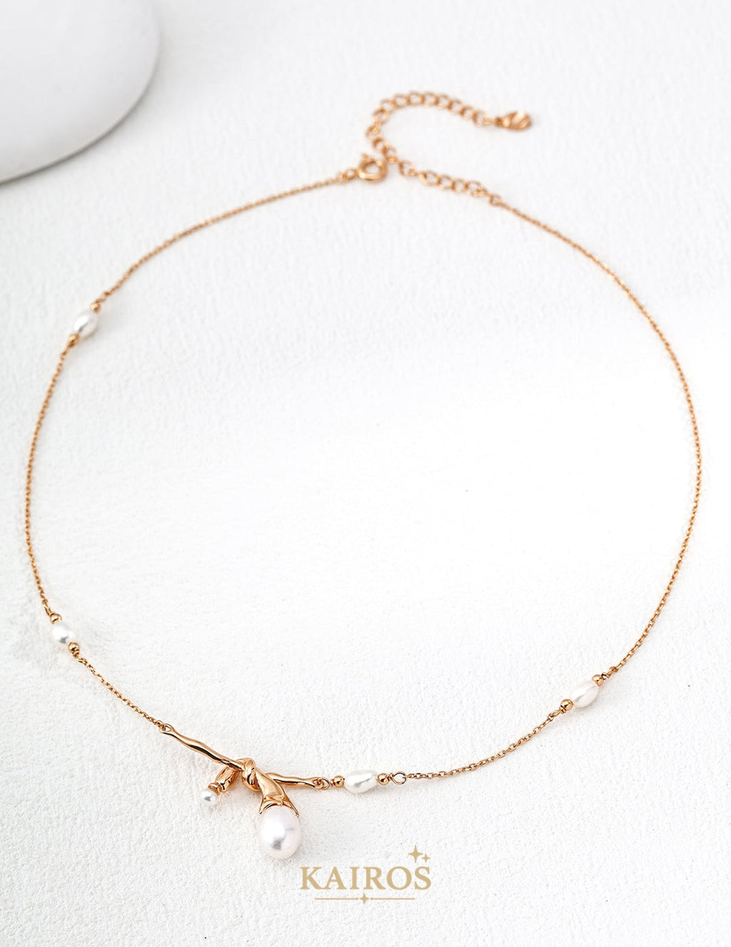 Kairos logo-only cover - Lucky Knot Pearl Grace Necklace