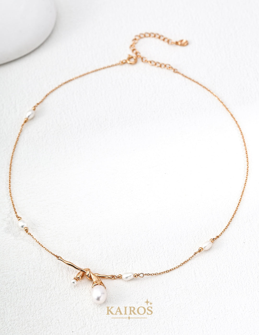 Kairos logo-only cover - Lucky Knot Pearl Grace Necklace