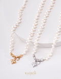 Kairos logo-only cover - Delicate Pearl Station Necklace