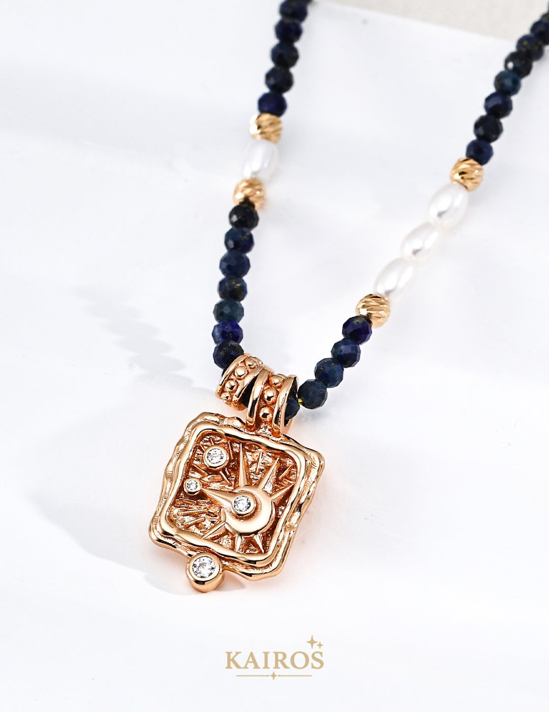 Kairos logo-only cover - Starlit Wish Pearl Pendant Necklace